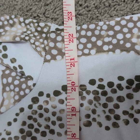 Easywear By Chico's Polka dot Animal Snake Print Top Blouse Size 3(16) - Picture 8 of 9